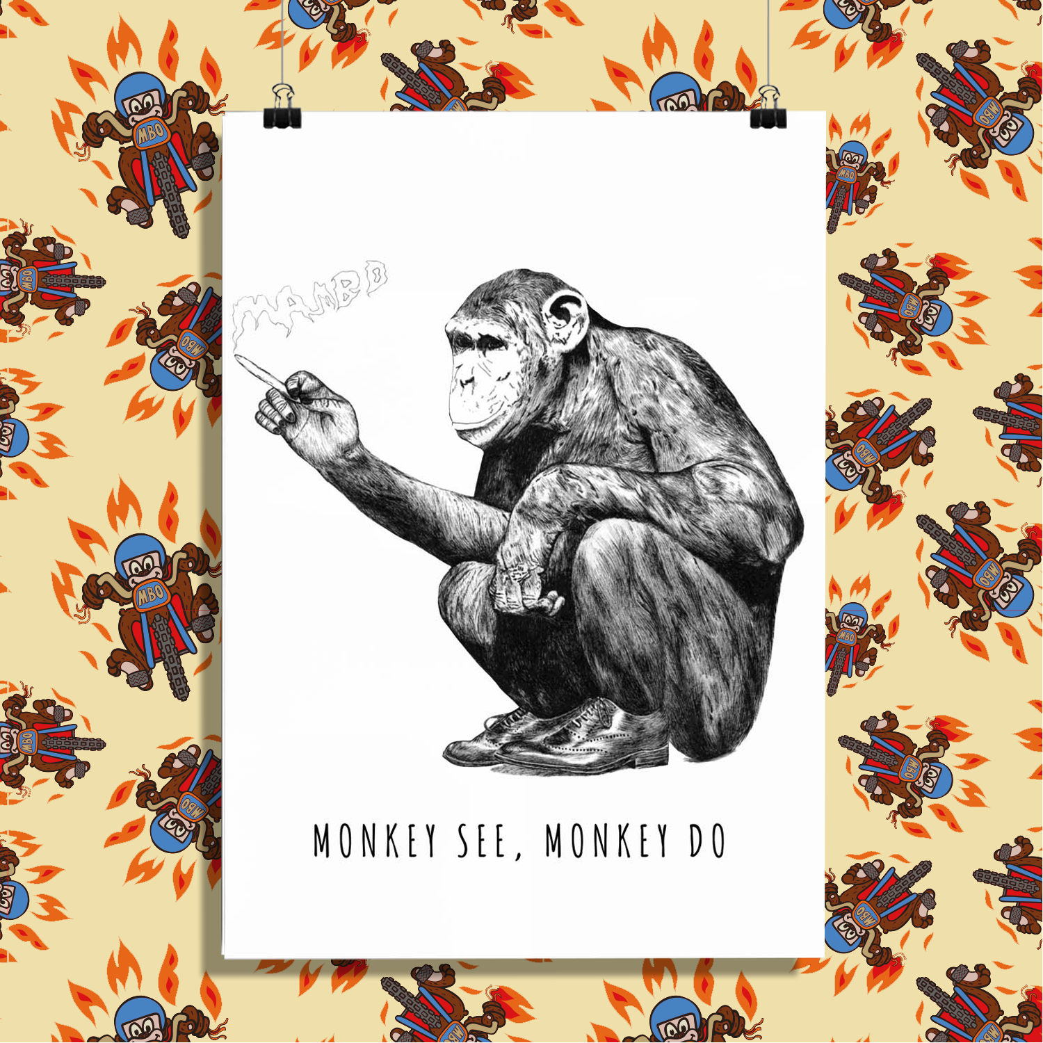 Mambo 'Monkey See Monkey Do' Poster Mambo 'Monkey See Monkey Do' Poster