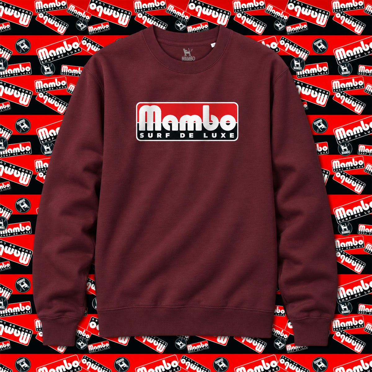 Surf Deluxe sweatshirt in Burgundy — garment front