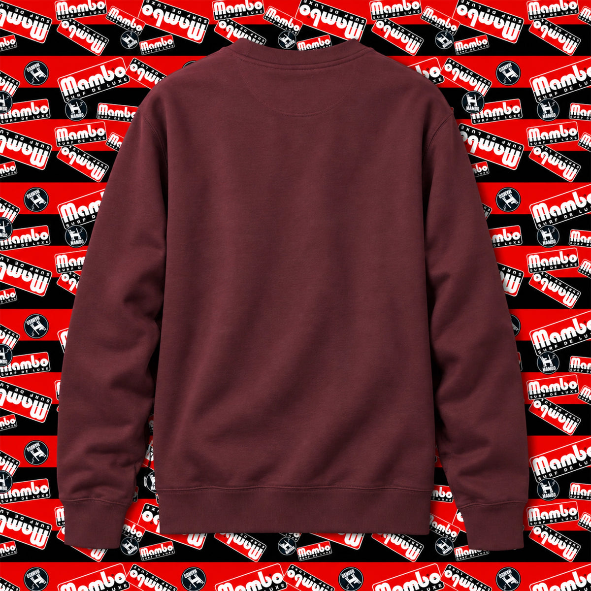 Surf Deluxe sweatshirt in Burgundy — garment back