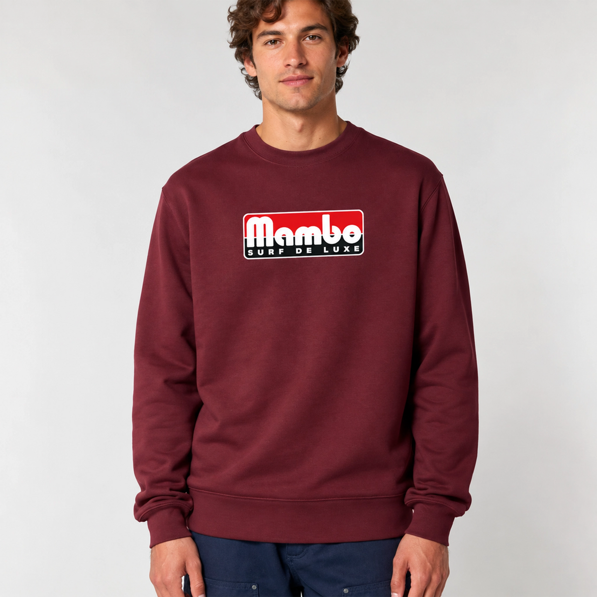 Surf Deluxe sweatshirt in Burgundy — model front