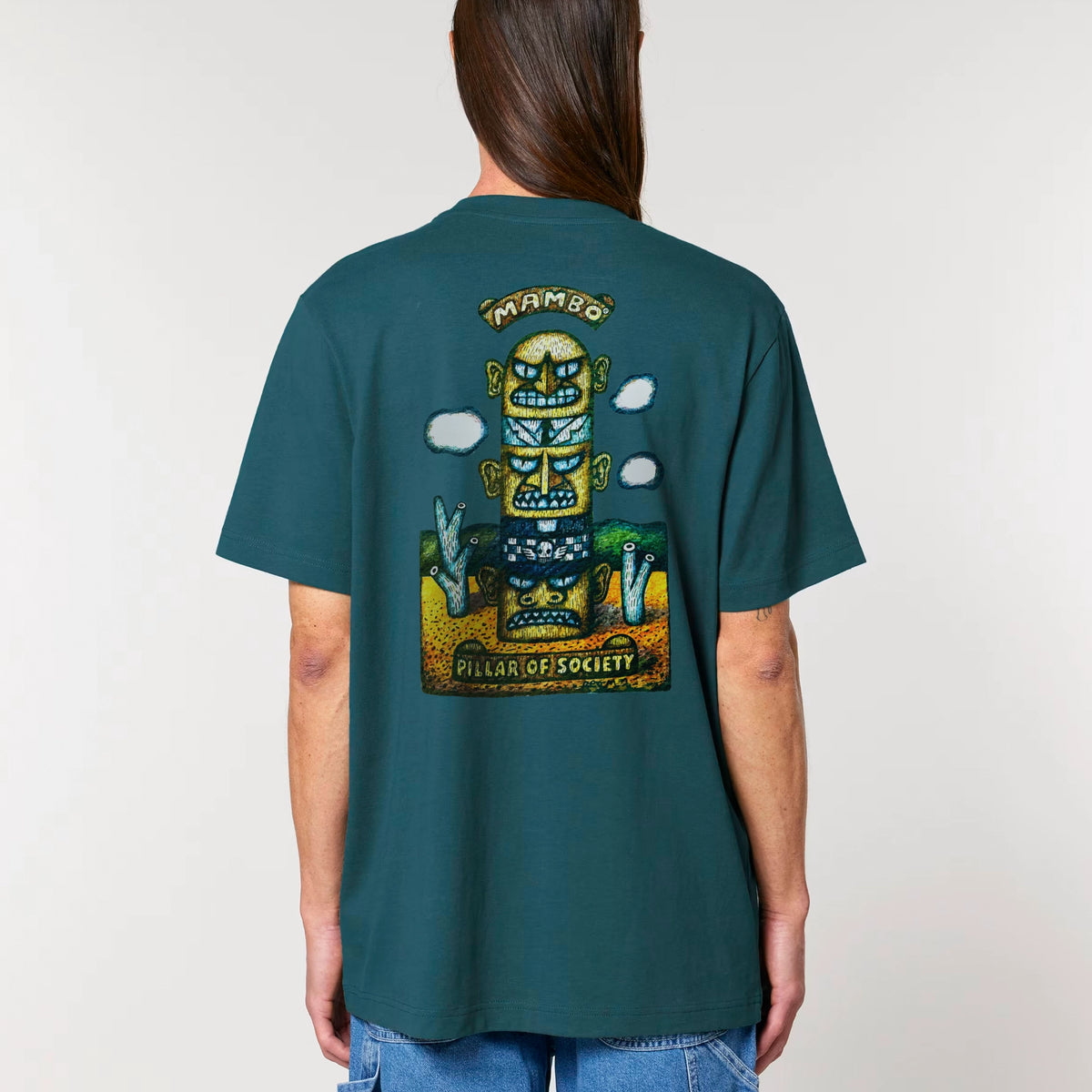 Pillar Of Society t-shirt in Stargazer — model back