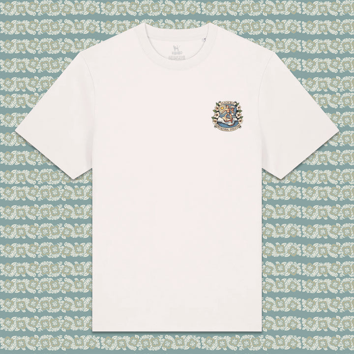 Surf-Cultural Evolution t-shirt in Off White — garment front