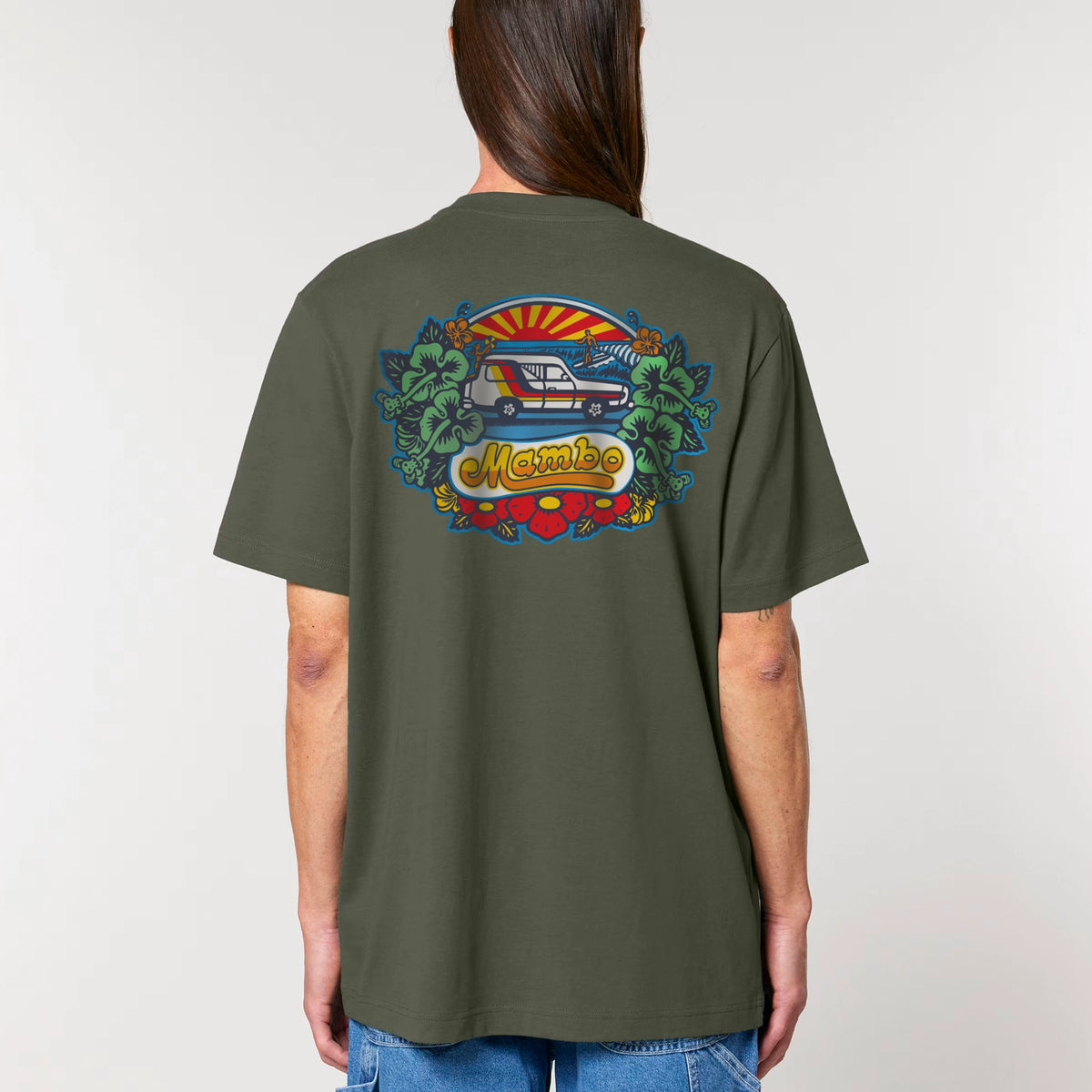 Cruiser t-shirt in Khaki — model back
