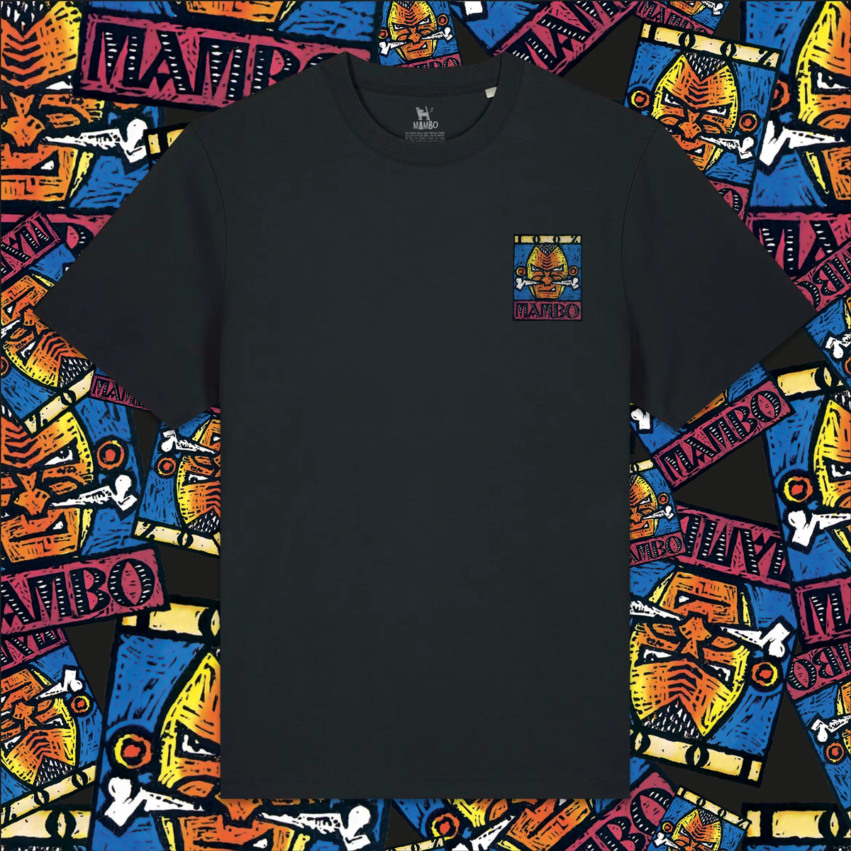 Bones t-shirt in Black — garment front
