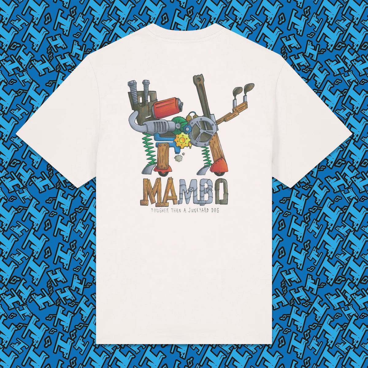 Mechanical Dog t-shirt in Off White — garment back