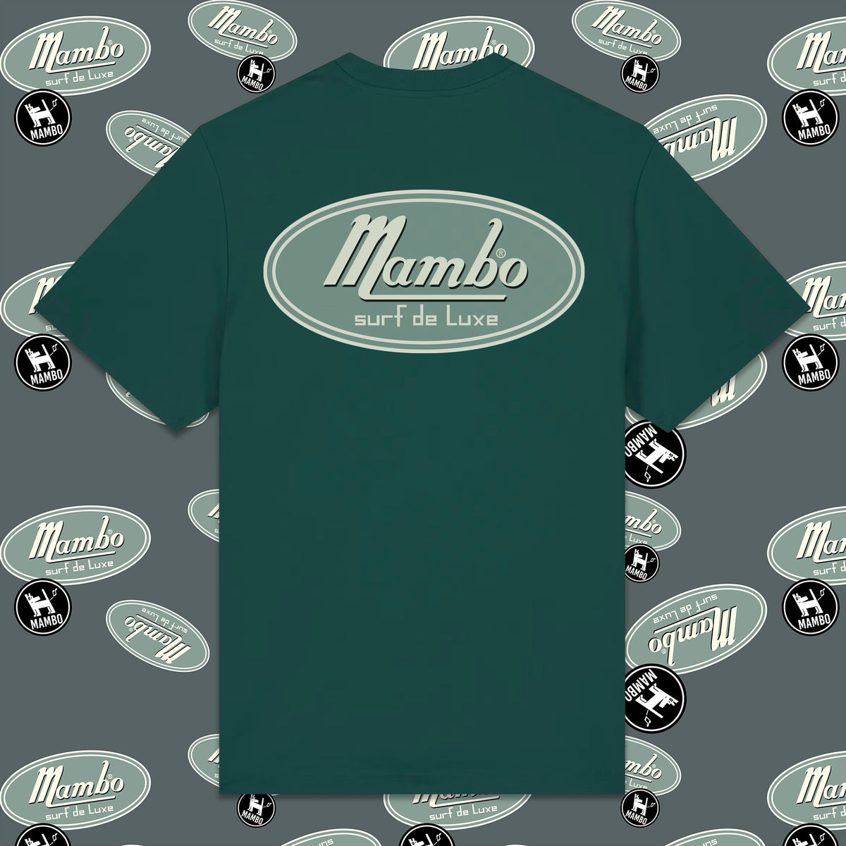 Logo Badge t-shirt in Glazed Green — garment back