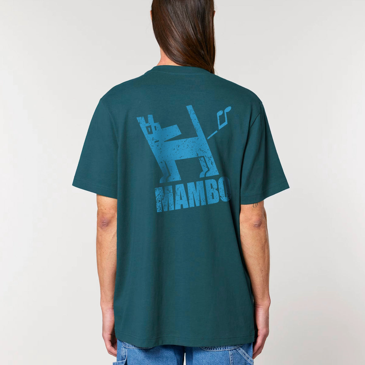 Distressed Dog t-shirt in Stargazer — model back
