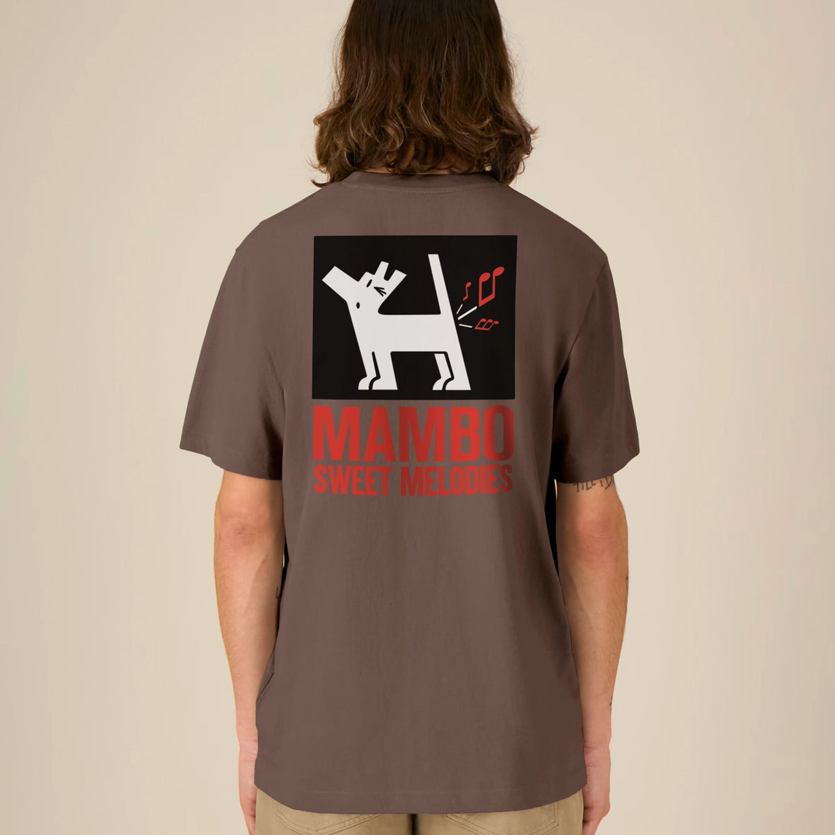Sweet Melodies t-shirt in Mocha — model back