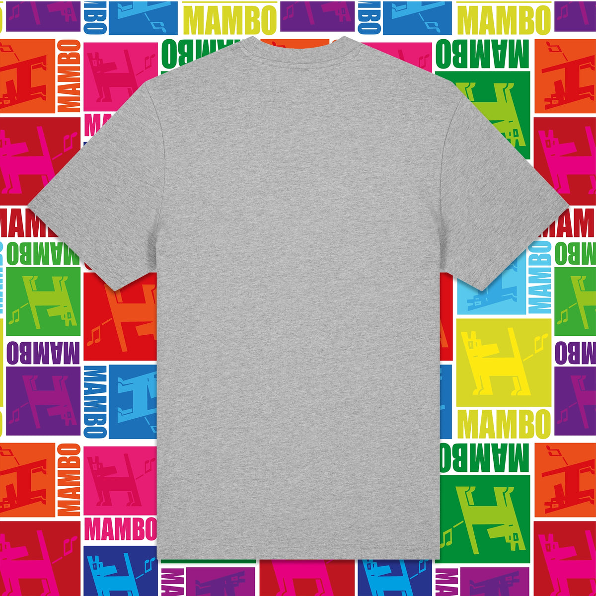 Flow Logo t-shirt in Heather Grey — garment back