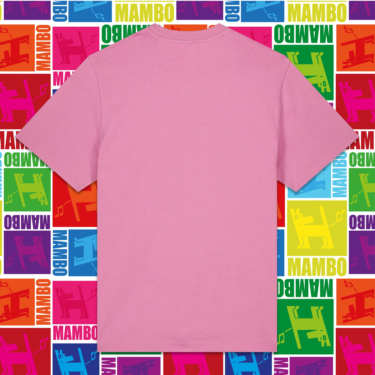 Flow Logo t-shirt in Bubble Pink — garment back