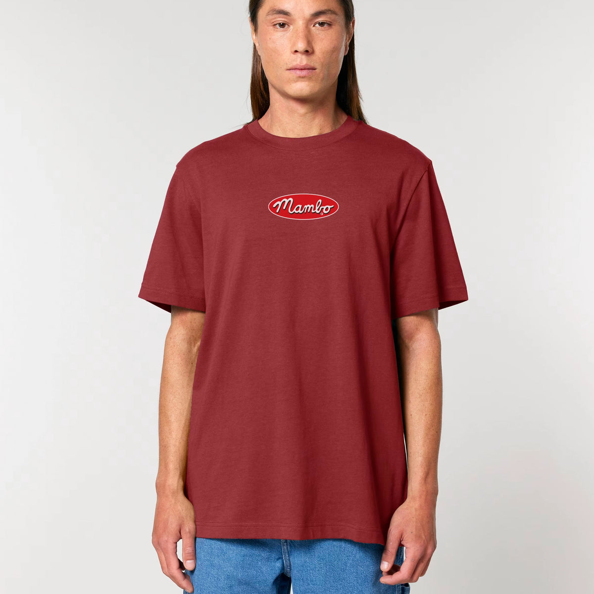 Core Logo t-shirt in Red Earth — model front