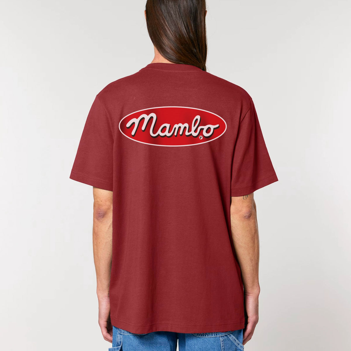 Core Logo t-shirt in Red Earth — model back