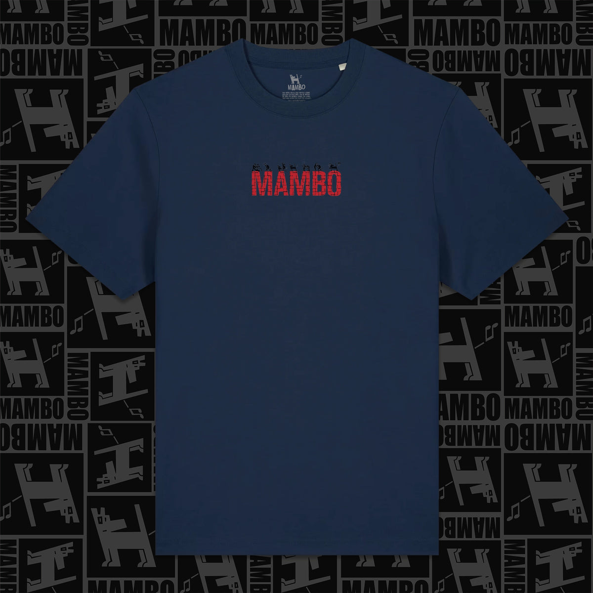 Line Up t-shirt in French Navy — garment front