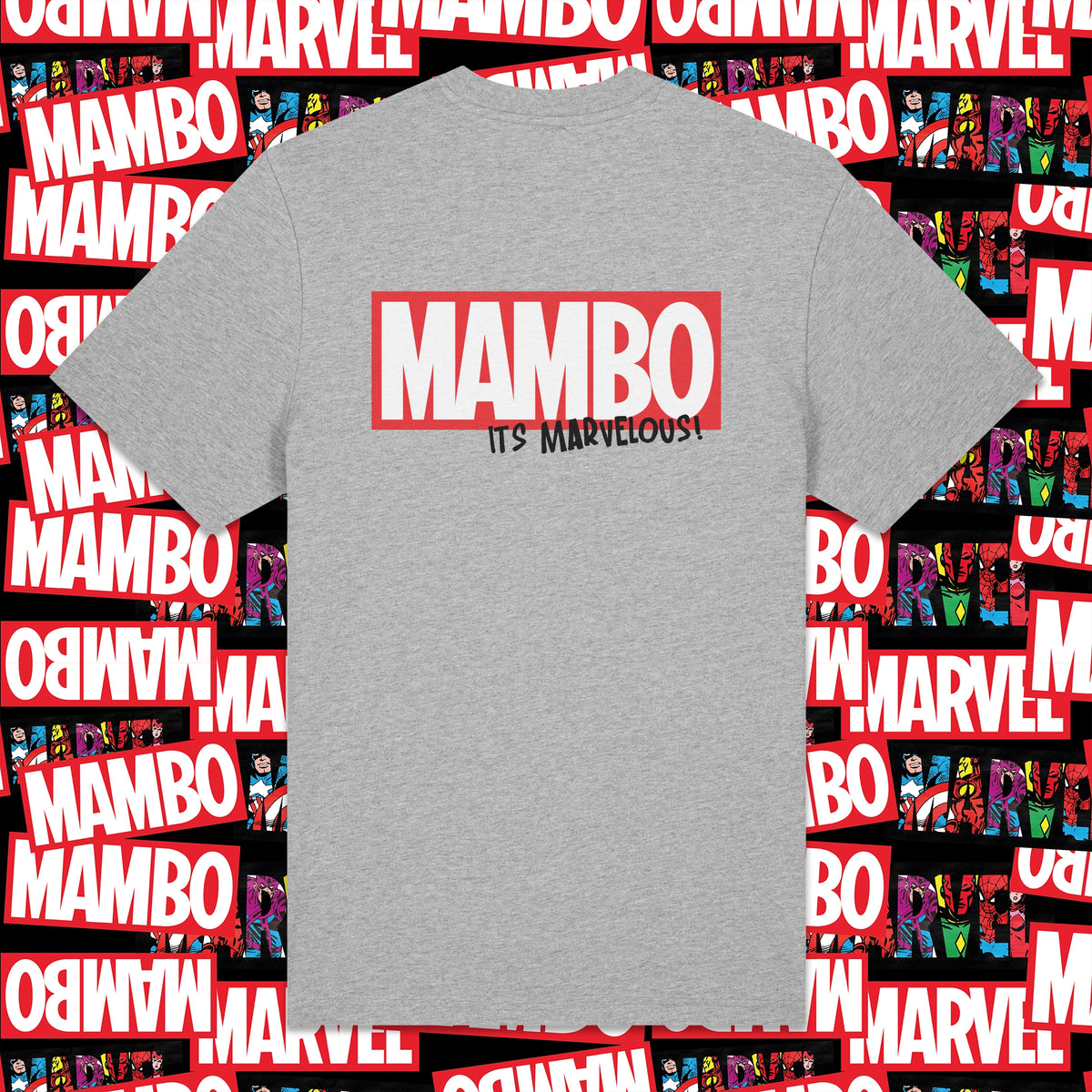 Marvelous t-shirt in Heather Grey — garment back