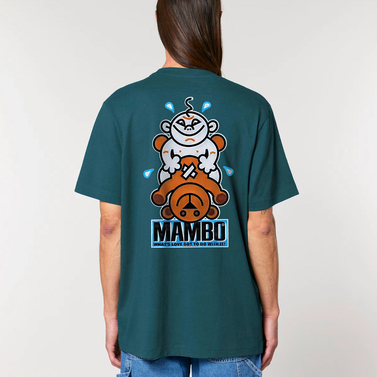 What's Love t-shirt in Stargazer — model back
