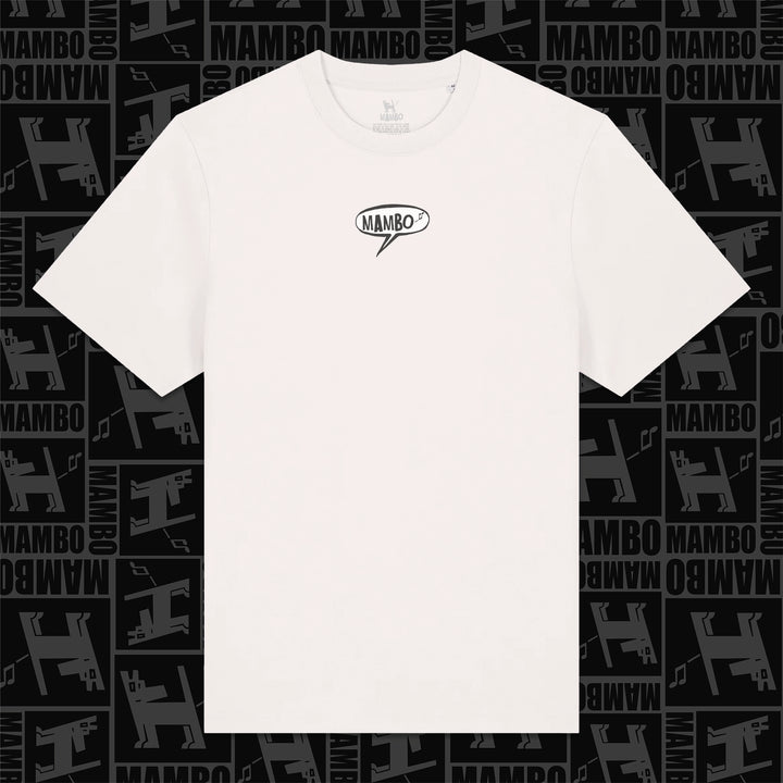 Farting Dog t-shirt in Off White — garment front