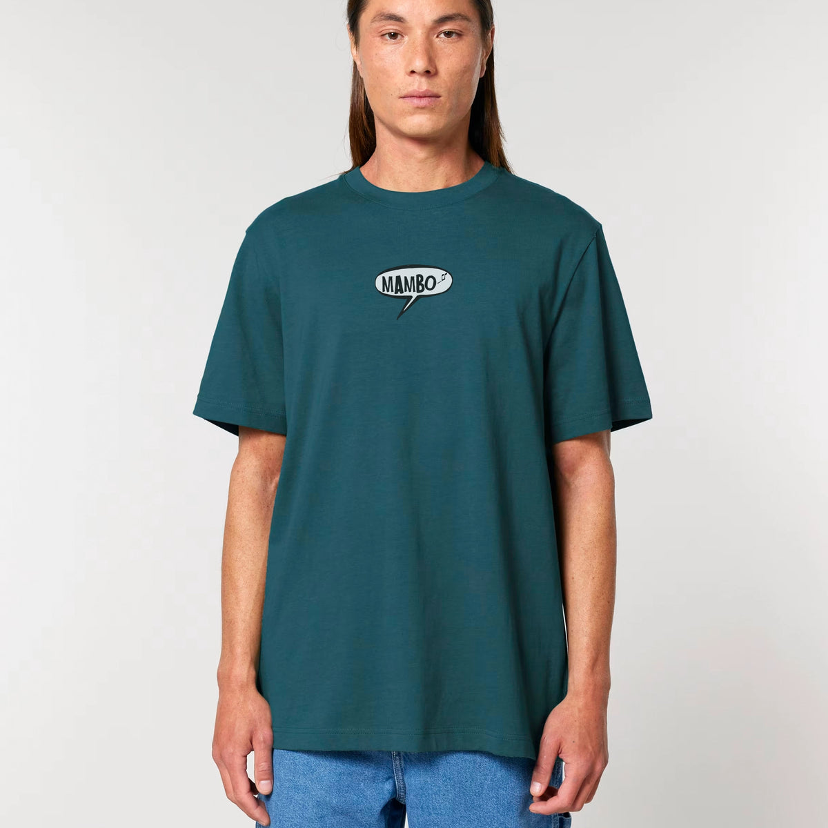 Farting Dog t-shirt in Stargazer — model front
