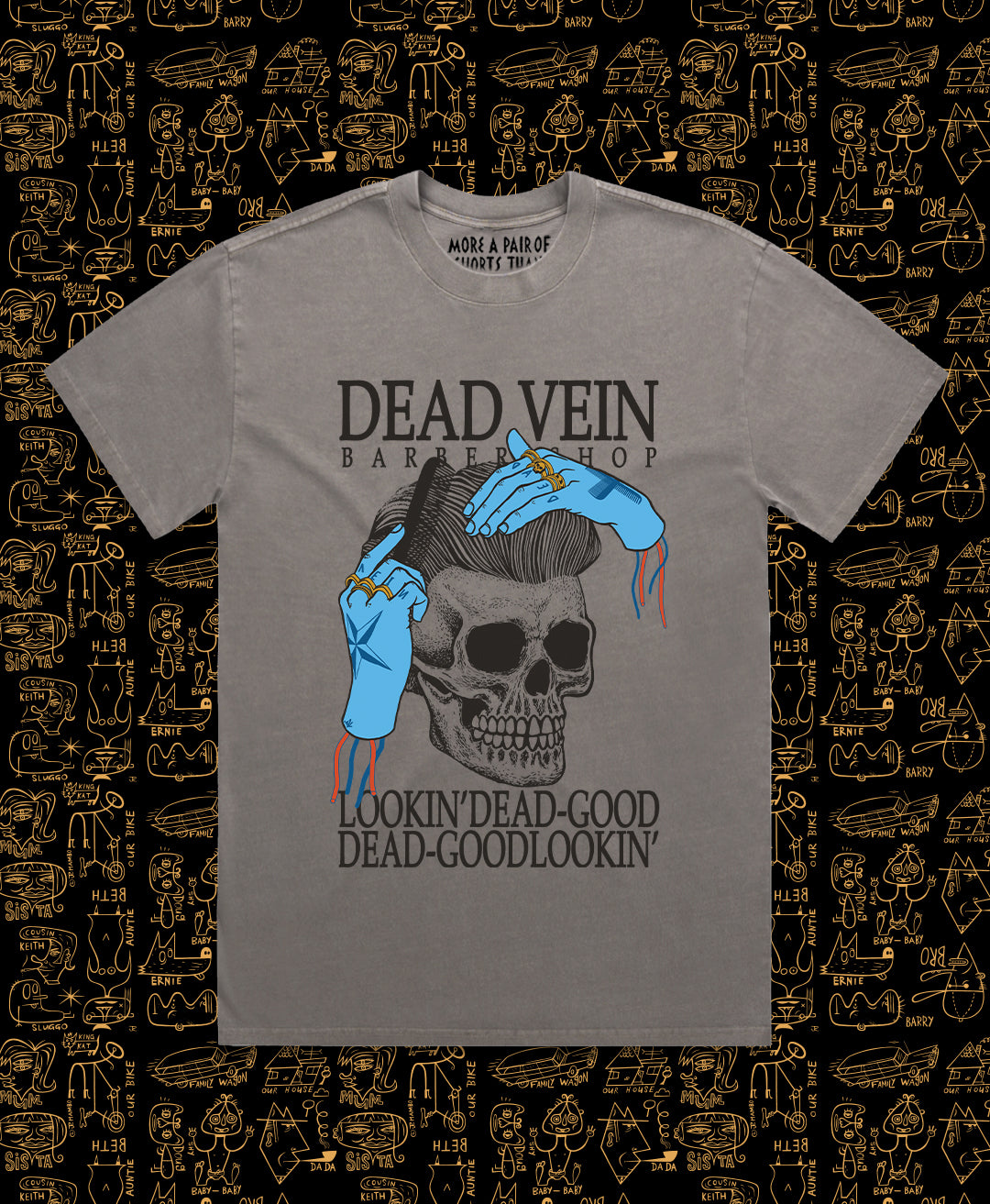 Barber Shop - Dead Vein - Heavy Faded Tee