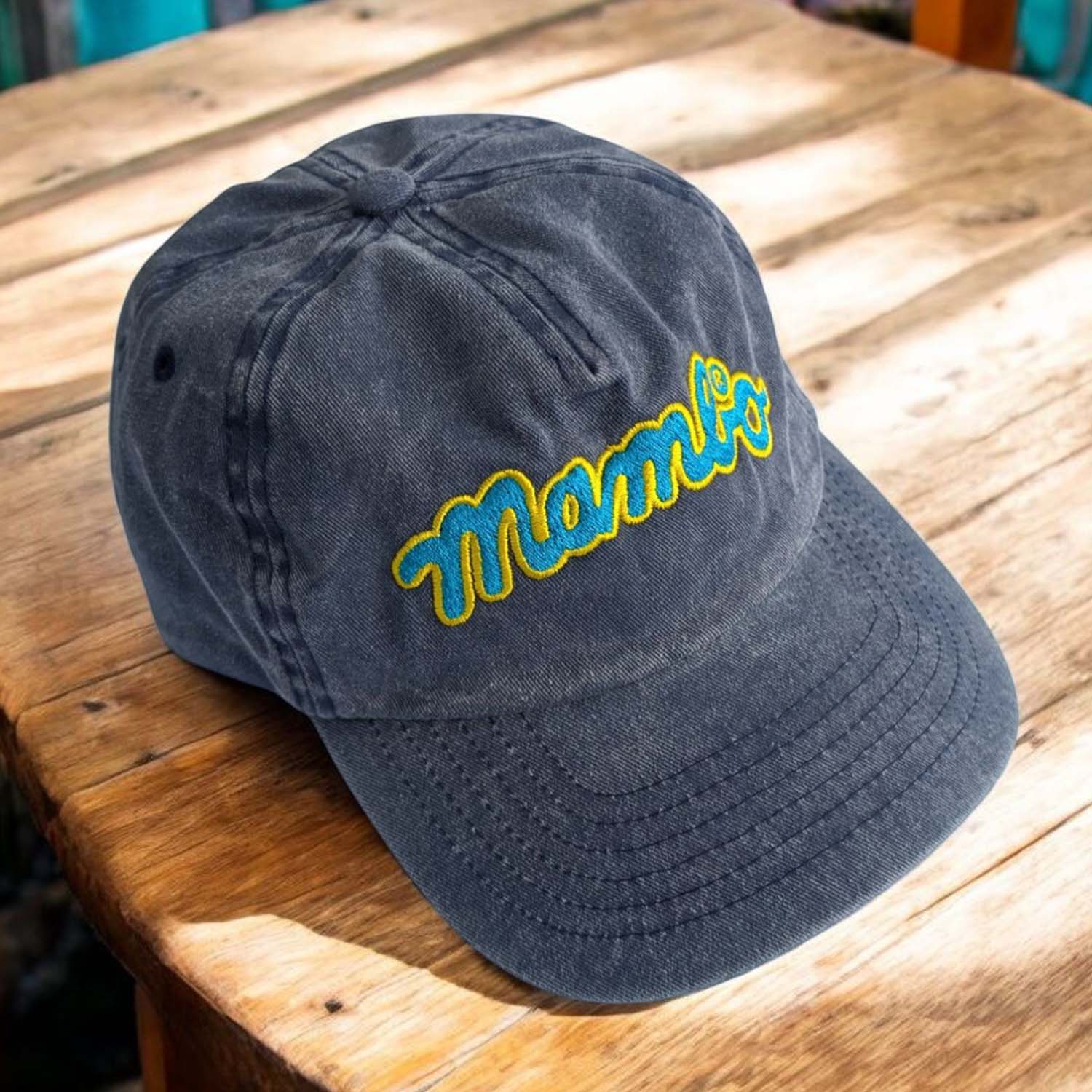 Mambo 'Flow Logo' Dad Cap - Washed Denim