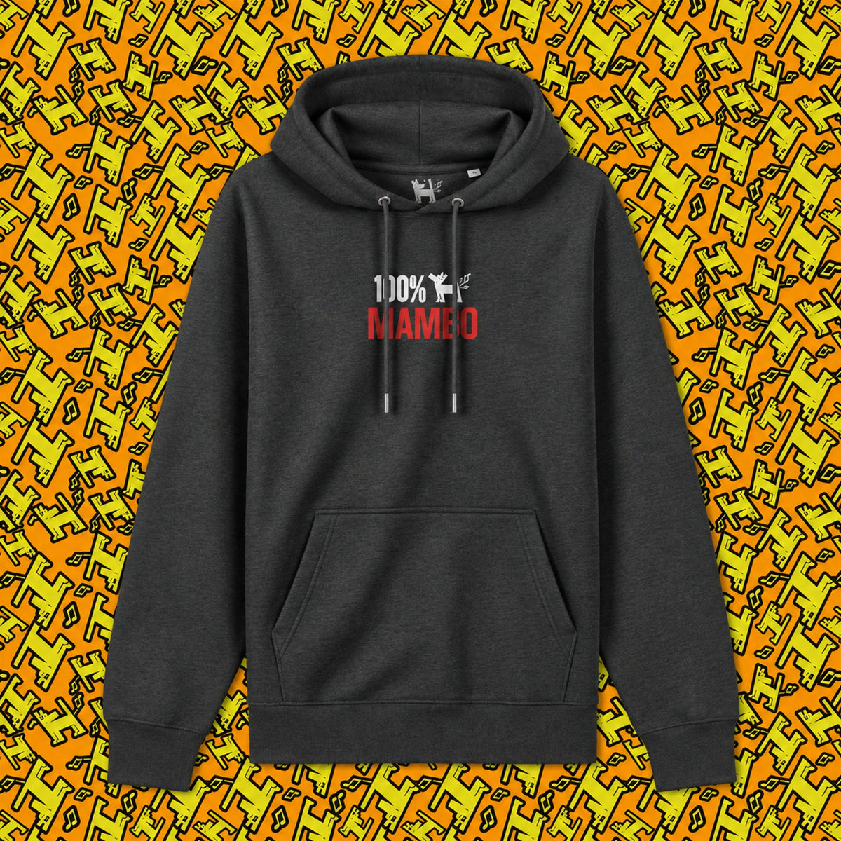 Sweet Melodies hoodie in Dark Heather Grey — garment front