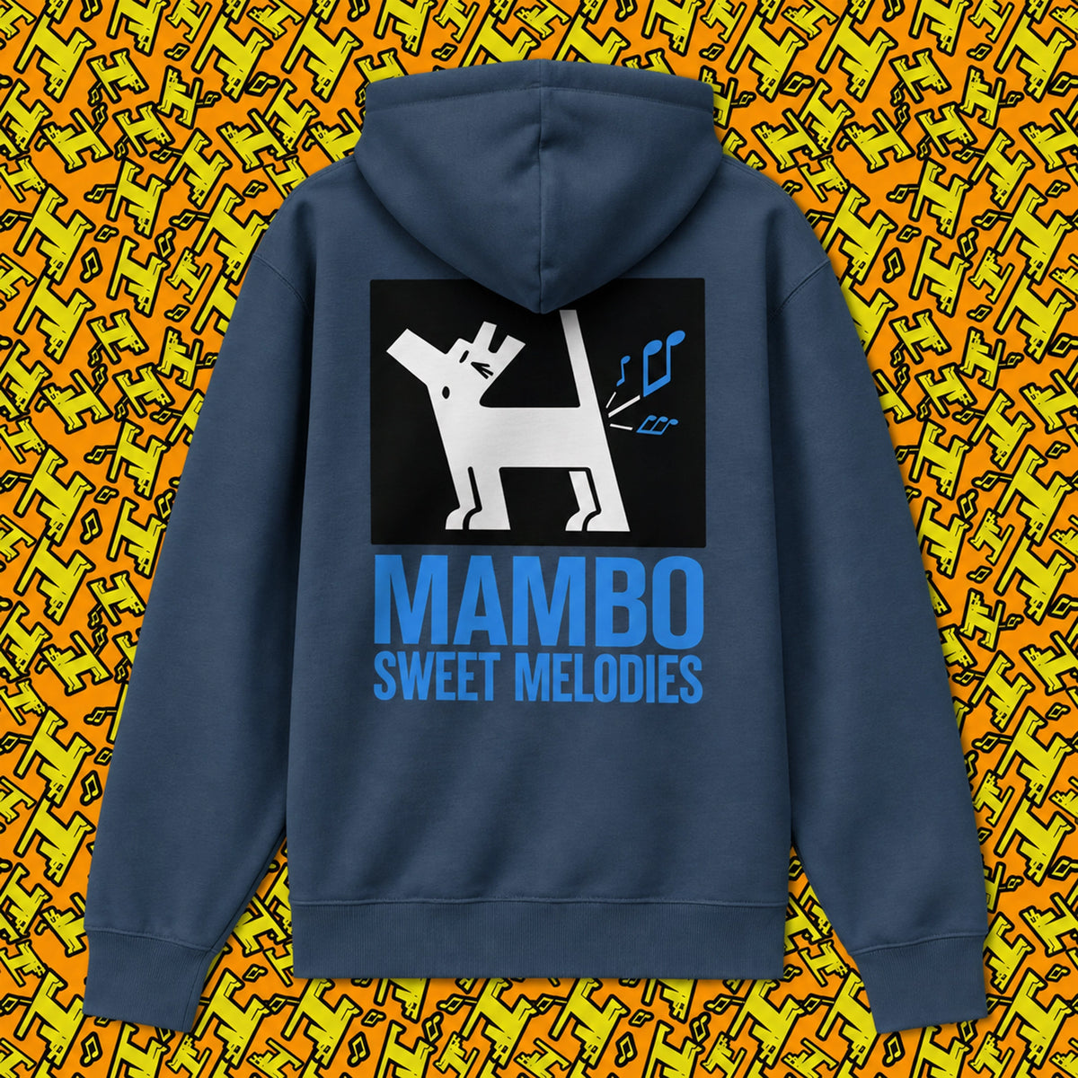 Sweet Melodies hoodie in Deep Teal — garment back
