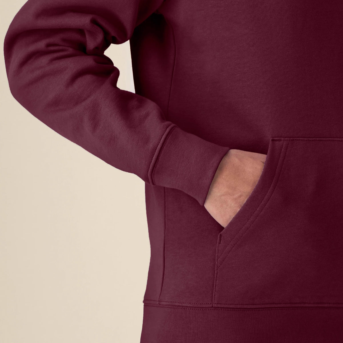 Sweet Melodies hoodie in Deep Plum — detail front