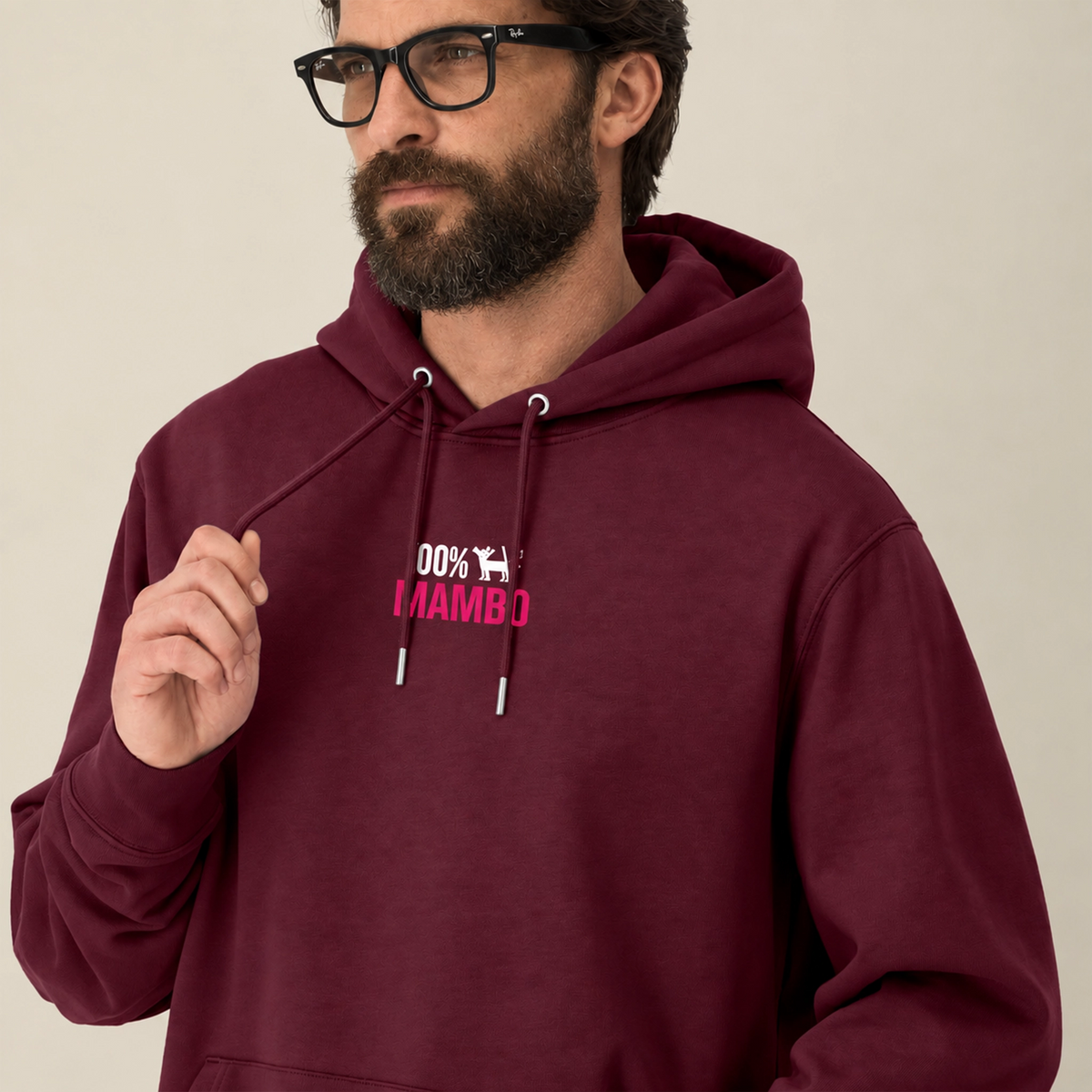 Sweet Melodies hoodie in Deep Plum — detail front