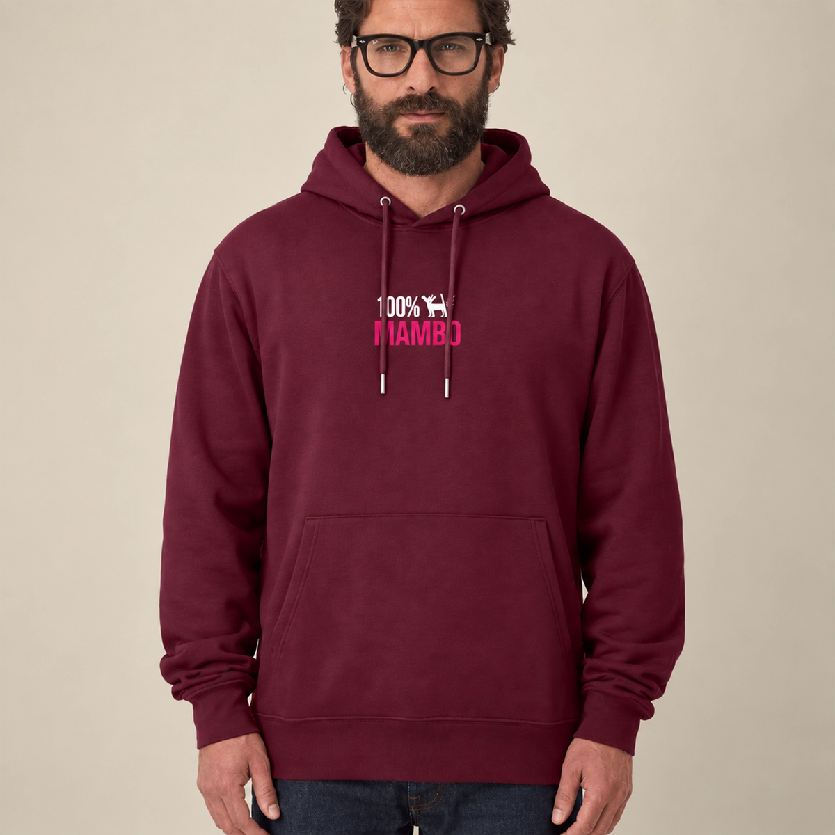 Sweet Melodies hoodie in Deep Plum — model front