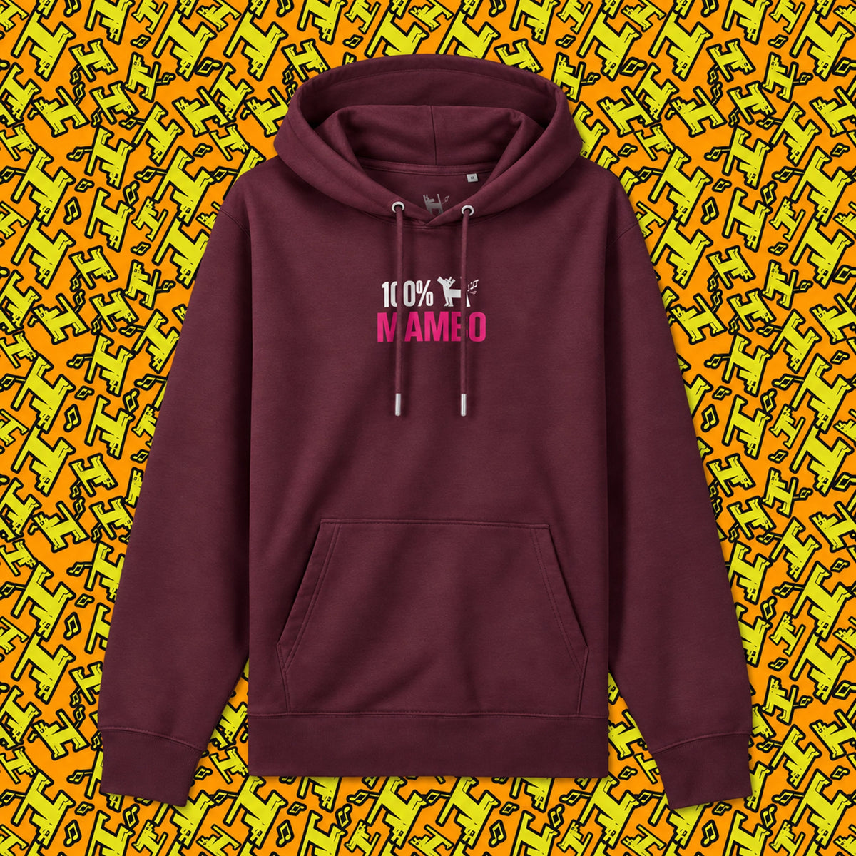 Sweet Melodies hoodie in Deep Plum — garment front