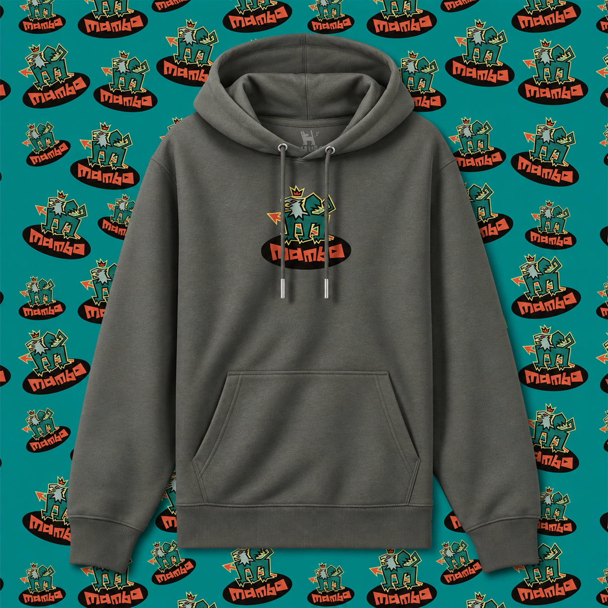 Griffin hoodie in Khaki — garment front