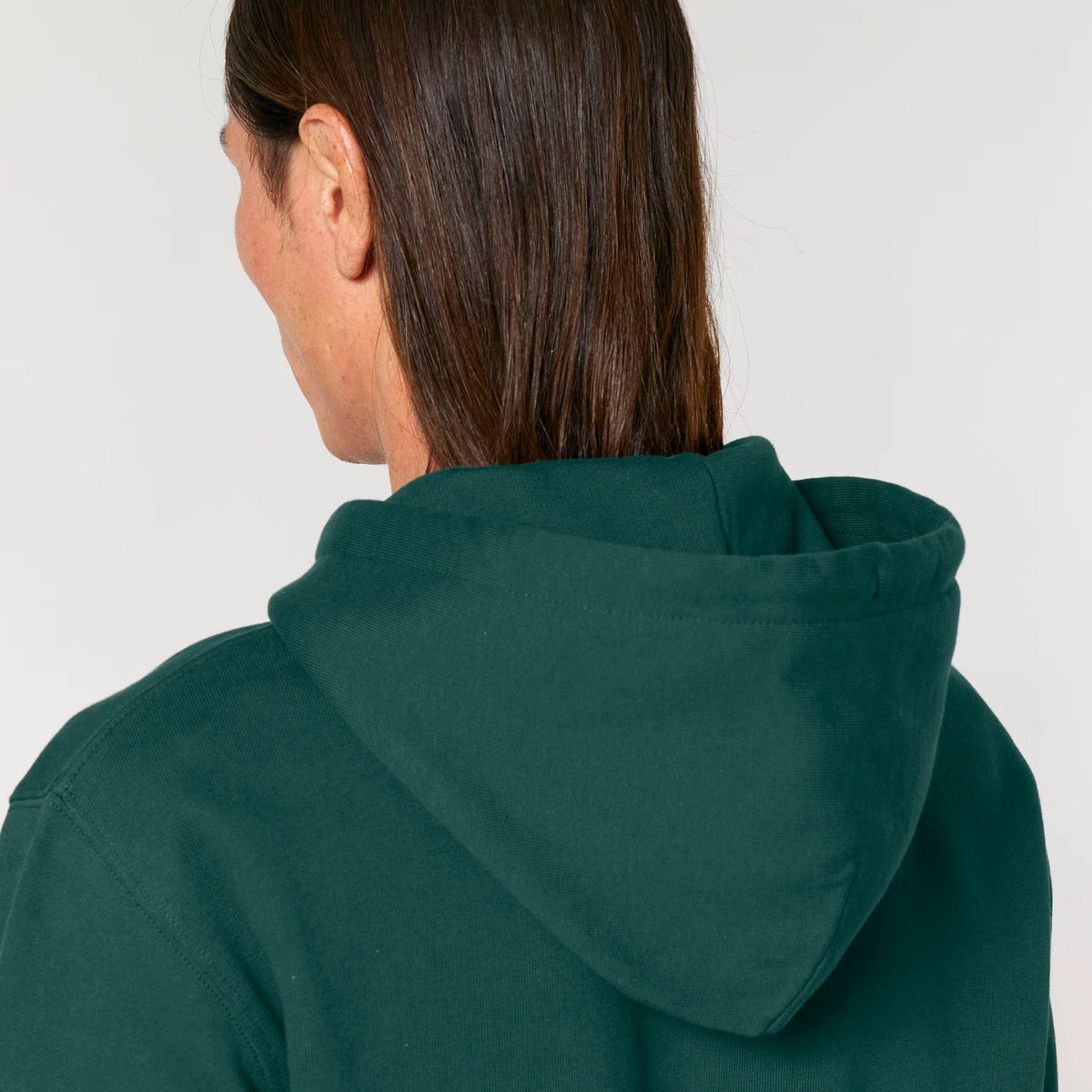 Griffin hoodie in Glazed Green — detail back