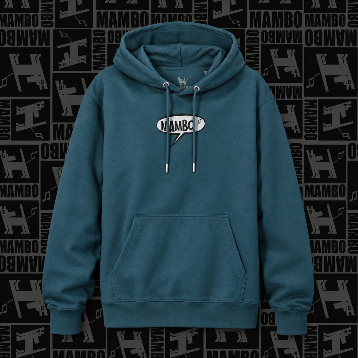 Farting Dog hoodie in Stargazer — garment front