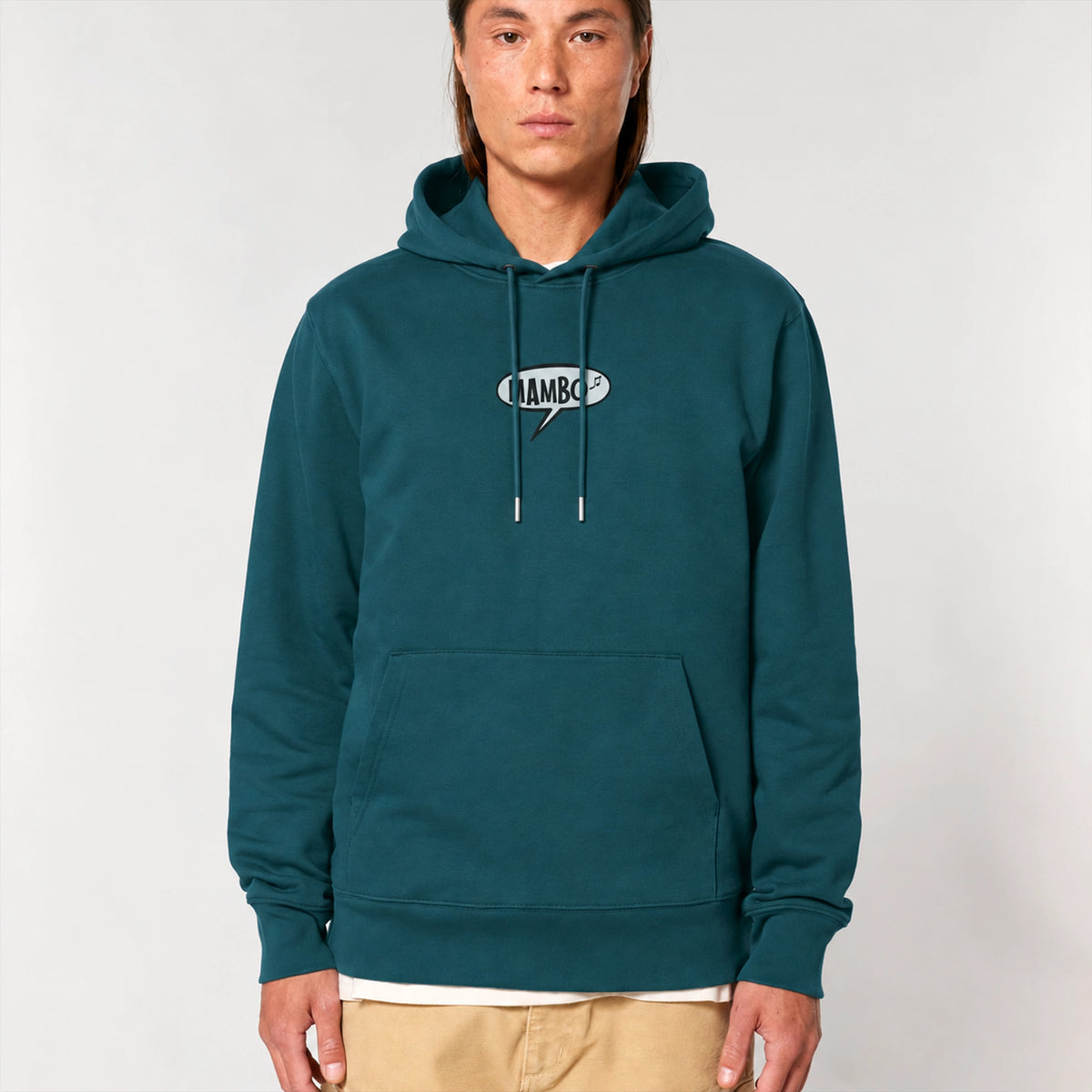 Farting Dog hoodie in Stargazer — model front