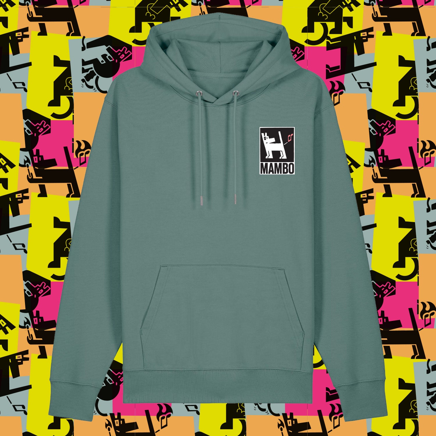 Mambo 'Farting Dog' Hoodie - Green