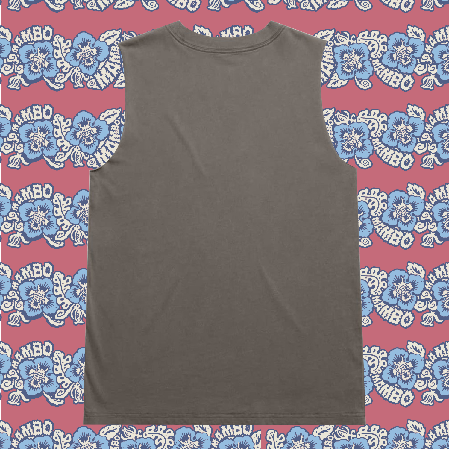 Mambo 'Surf-Cultural' Tank Top - Taupe - Mambo