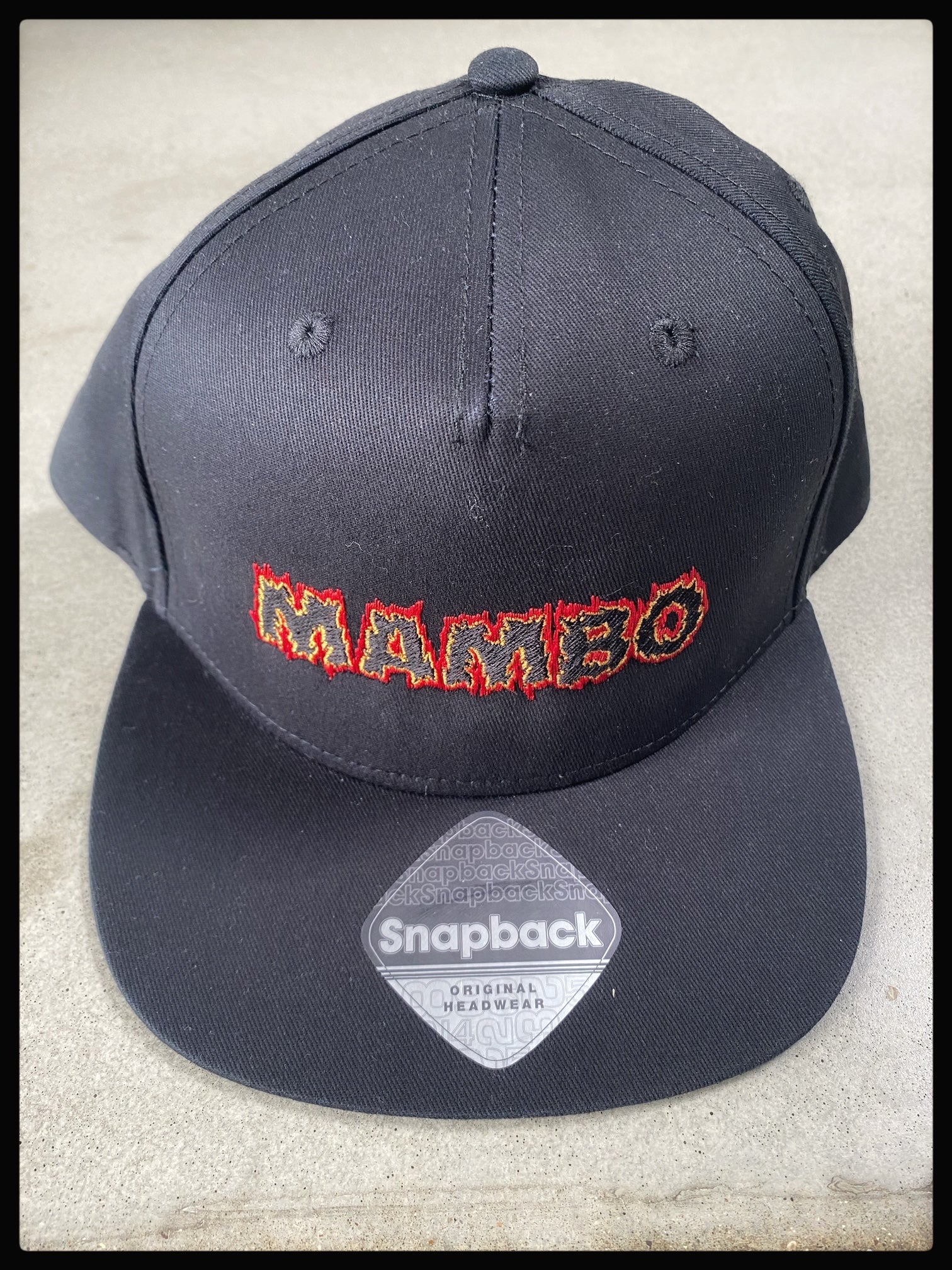 Mambo 5 Panel Cap - Flame Embroidery